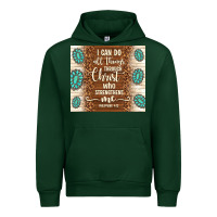 Forest Green i can do all things through christ who strengthens Urban Hoodie - TumblerDesignByShophia