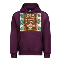 Mauve Wine i can do all things through christ who strengthens Urban Hoodie - TumblerDesignByShophia