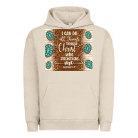 Pigment French Oak i can do all things through christ who strengthens Urban Hoodie - TumblerDesignByShophia