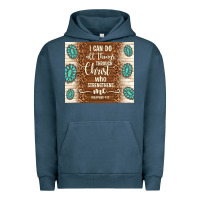 Pigment Midnight Navy i can do all things through christ who strengthens Urban Hoodie - TumblerDesignByShophia