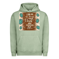 Pigment Oil Green i can do all things through christ who strengthens Urban Hoodie - TumblerDesignByShophia