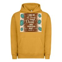Pigment Peanut Butter i can do all things through christ who strengthens Urban Hoodie - TumblerDesignByShophia