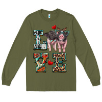 Army Green love baby pigs Long Sleeve Tee - Artiststas