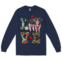 Navy love baby pigs Long Sleeve Tee - Artiststas