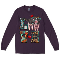Plum love baby pigs Long Sleeve Tee - Artiststas