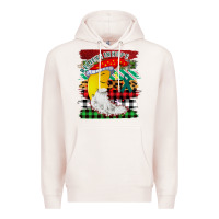 Pale Pink Christmas Brushstrokes Moon Premium Hoodie - Bettercallsaul
