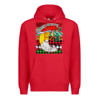 Red Christmas Brushstrokes Moon Premium Hoodie - Bettercallsaul