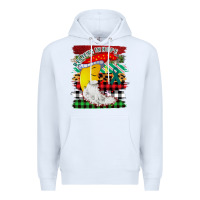 White Christmas Brushstrokes Moon Premium Hoodie - Bettercallsaul