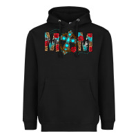 Black Western Mom With Cross Heavyweight Hoodie - BundleAndBundleShop