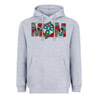 Heather Grey Western Mom With Cross Heavyweight Hoodie - BundleAndBundleShop