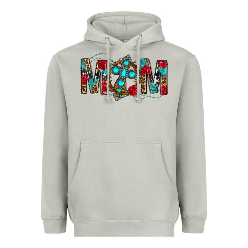 Western Mom With Cross Heavyweight Hoodie by BundleAndBundleShop | Teevron