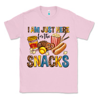 Bubblegum Pink i am just here for the snacks Classic Tee - AdoDesignShop