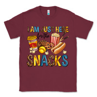 Burgundy i am just here for the snacks Classic Tee - AdoDesignShop