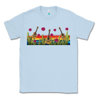 Dusty Blue mexican sombrero guitar libbey glass Classic Tee - BundleAndBundleShop