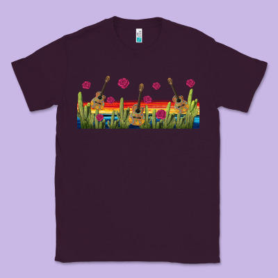 Mexican Sombrero Guitar Libbey Glass Classic Tee Designed By Bundleandbundleshop