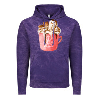 Cloud Purple hotcocoa with snowman  fa element Vintage Hoodie - FaDigitalArtStudio