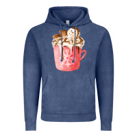 Vintage Denim hotcocoa with snowman  fa element Vintage Hoodie - FaDigitalArtStudio