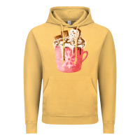 Vintage Mustard hotcocoa with snowman  fa element Vintage Hoodie - FaDigitalArtStudio