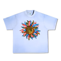 Grape Ice sunflower front Urban Heavy Tee - AdoDesignShop