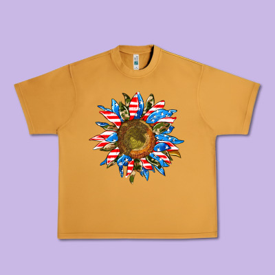 Sunflower Front Urban Heavy Tee Designed By Adodesignshop