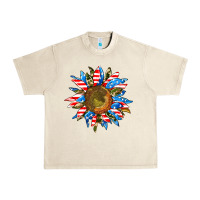 Sandshell sunflower front Urban Heavy Tee - AdoDesignShop