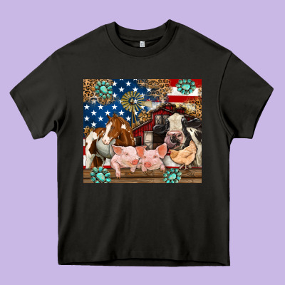 Heavy Core Tee American farm animals
