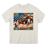 Cream American farm animals Heavy Core Tee - RanaPortraitStore