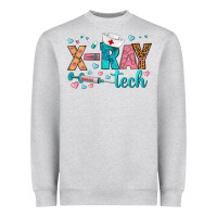 Heather Grey x ray tech Heavyweight Sweatshirt - BundleAndBundleShop