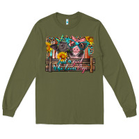 Army Green just a girl who loves pigs Long Sleeve Tee - Artiststas