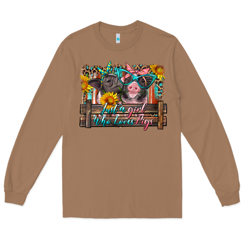 Just A Girl Who Loves Pigs Long Sleeve Tee by Artiststas | Teevron