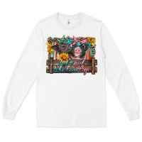 White just a girl who loves pigs Long Sleeve Tee - Artiststas