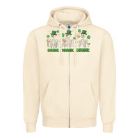 Sandshell drink drank drunk st. patricks day skeletons Zipper Hoodie - MaliasSmallBusiness