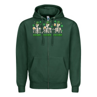 Sports Green drink drank drunk st. patricks day skeletons Zipper Hoodie - MaliasSmallBusiness