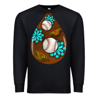 Black baseball and western roses teardrop  1 Premium Sweatshirt - BundleAndBundleShop