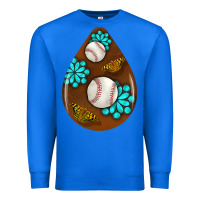 True Royal baseball and western roses teardrop  1 Premium Sweatshirt - BundleAndBundleShop