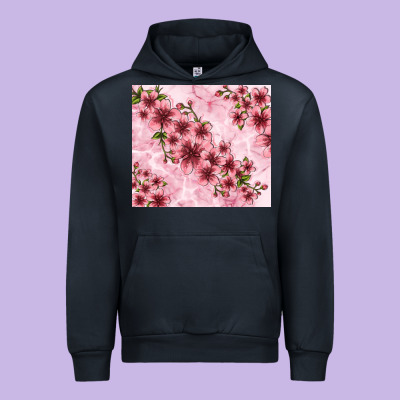 Hibiscus Flowers With Glitter Urban Hoodie Designed By Tumblerdesignbyshophia