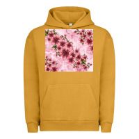 Pigment Peanut Butter hibiscus flowers with glitter Urban Hoodie - TumblerDesignByShophia
