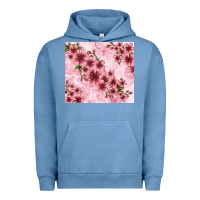 Pigment Pebble Blue hibiscus flowers with glitter Urban Hoodie - TumblerDesignByShophia