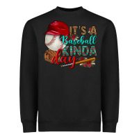 Black it's a baseball kinda day Heavyweight Sweatshirt - BundleAndBundleShop