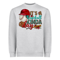 Heather Grey it's a baseball kinda day Heavyweight Sweatshirt - BundleAndBundleShop