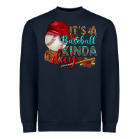 Navy it's a baseball kinda day Heavyweight Sweatshirt - BundleAndBundleShop