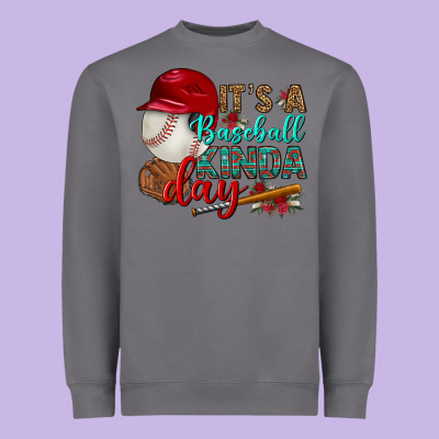 It's A Baseball Kinda Day Heavyweight Sweatshirt Designed By Bundleandbundleshop