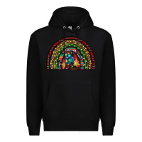 Black Christmas cowboy boots rainbow Premium Hoodie - RanaPortraitStore