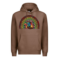 Chestnut Christmas cowboy boots rainbow Premium Hoodie - RanaPortraitStore