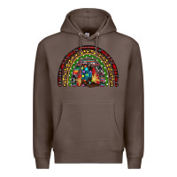 Coffee Christmas cowboy boots rainbow Premium Hoodie - RanaPortraitStore