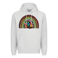 Dove Grey Christmas cowboy boots rainbow Premium Hoodie - RanaPortraitStore