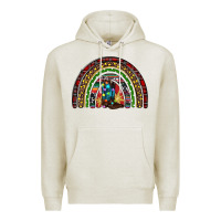 Oatmeal Heather Christmas cowboy boots rainbow Premium Hoodie - RanaPortraitStore