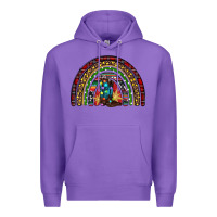 Purple Christmas cowboy boots rainbow Premium Hoodie - RanaPortraitStore