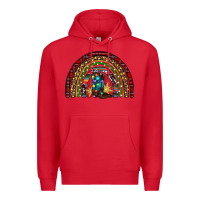 Red Christmas cowboy boots rainbow Premium Hoodie - RanaPortraitStore