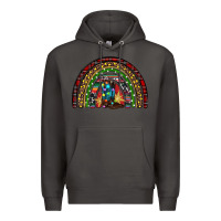 Smoke Christmas cowboy boots rainbow Premium Hoodie - RanaPortraitStore